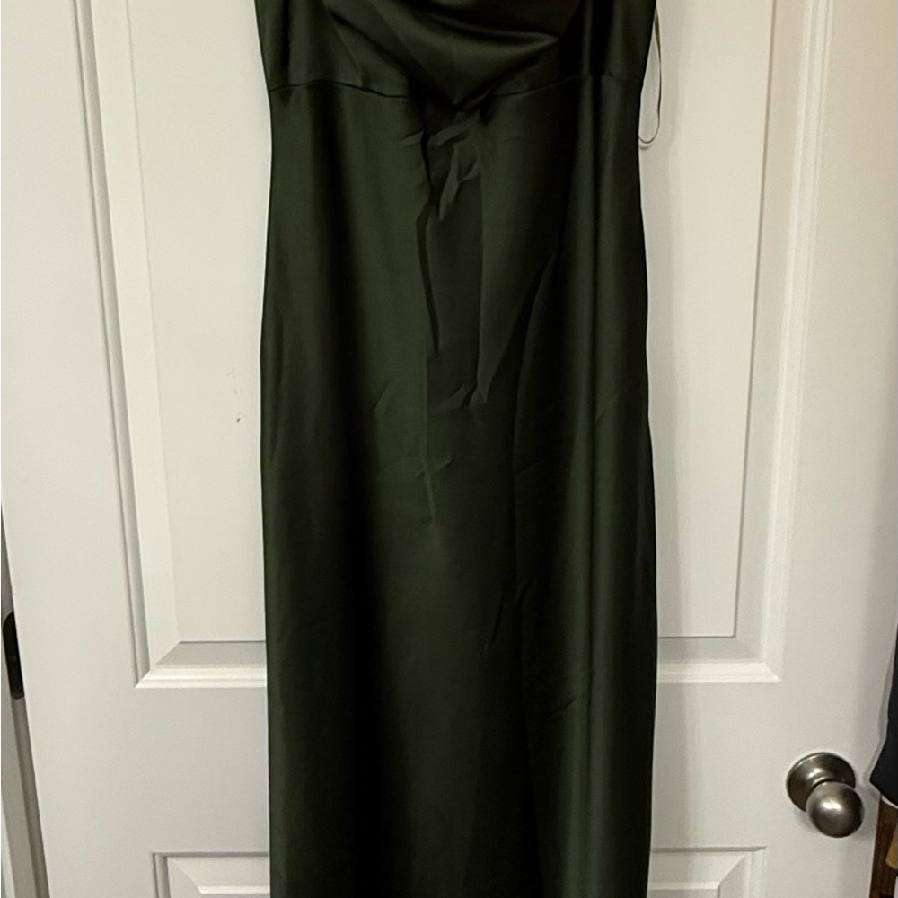 Revelry Moss Satin Dress